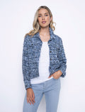 KADOU BOUTIQUE Picadilly Novelty Fringed Denim Jacket — main product shot