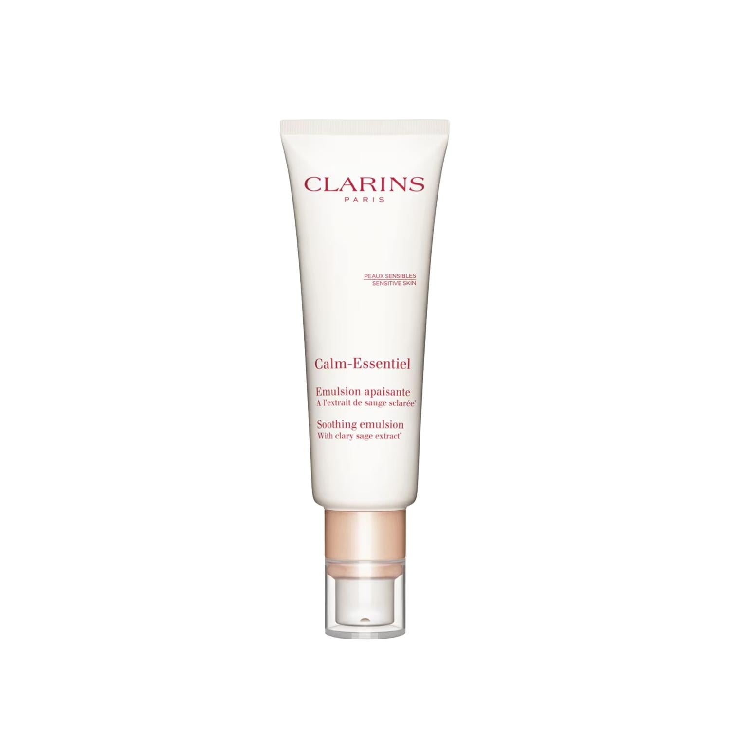 Clarins Calm Essentiel Soothing Emulsion: Ultimate Relief for Redness & Sensitive Skin - Hydrating Facial Moisturizer, 1.69 fl oz