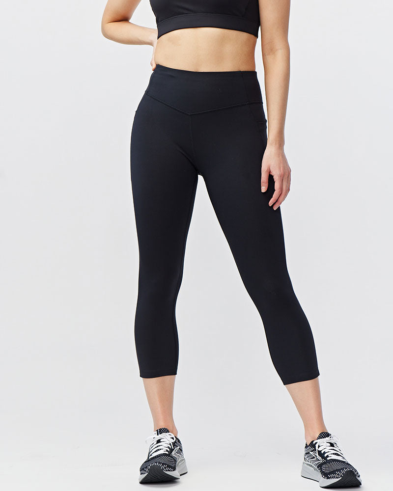 Goal Five Go Again Women's Cropped Leggings Length 21" — detail close-up