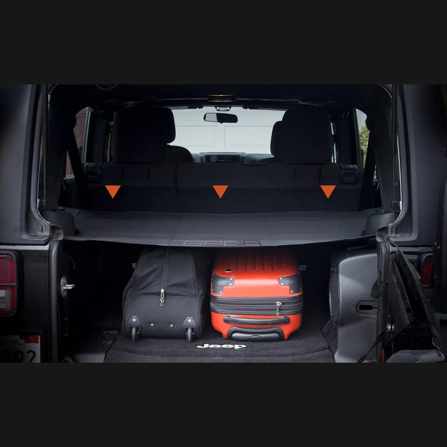 GPCA Jeep Wrangler JK 4DR Cargo Cover LITE (2007–2018) — feature highlight