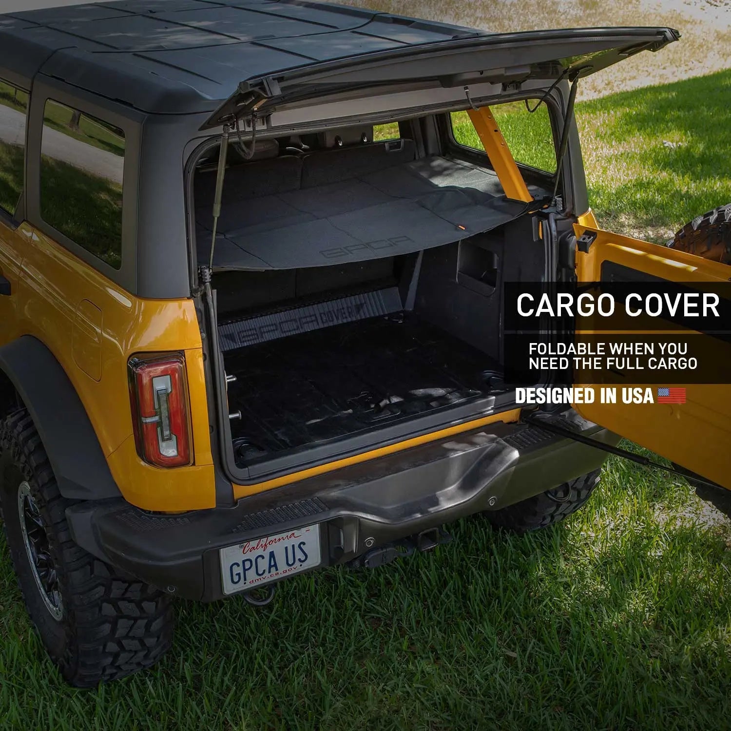GPCA Ford Bronco 4DR Cargo Cover — Hardtop (2021+) — detail close-up