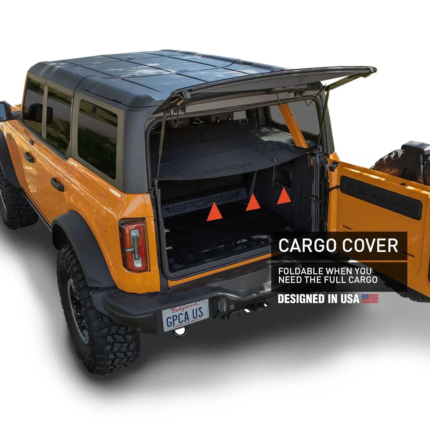 GPCA Ford Bronco 4DR Cargo Cover — Hardtop (2021+) — main product shot