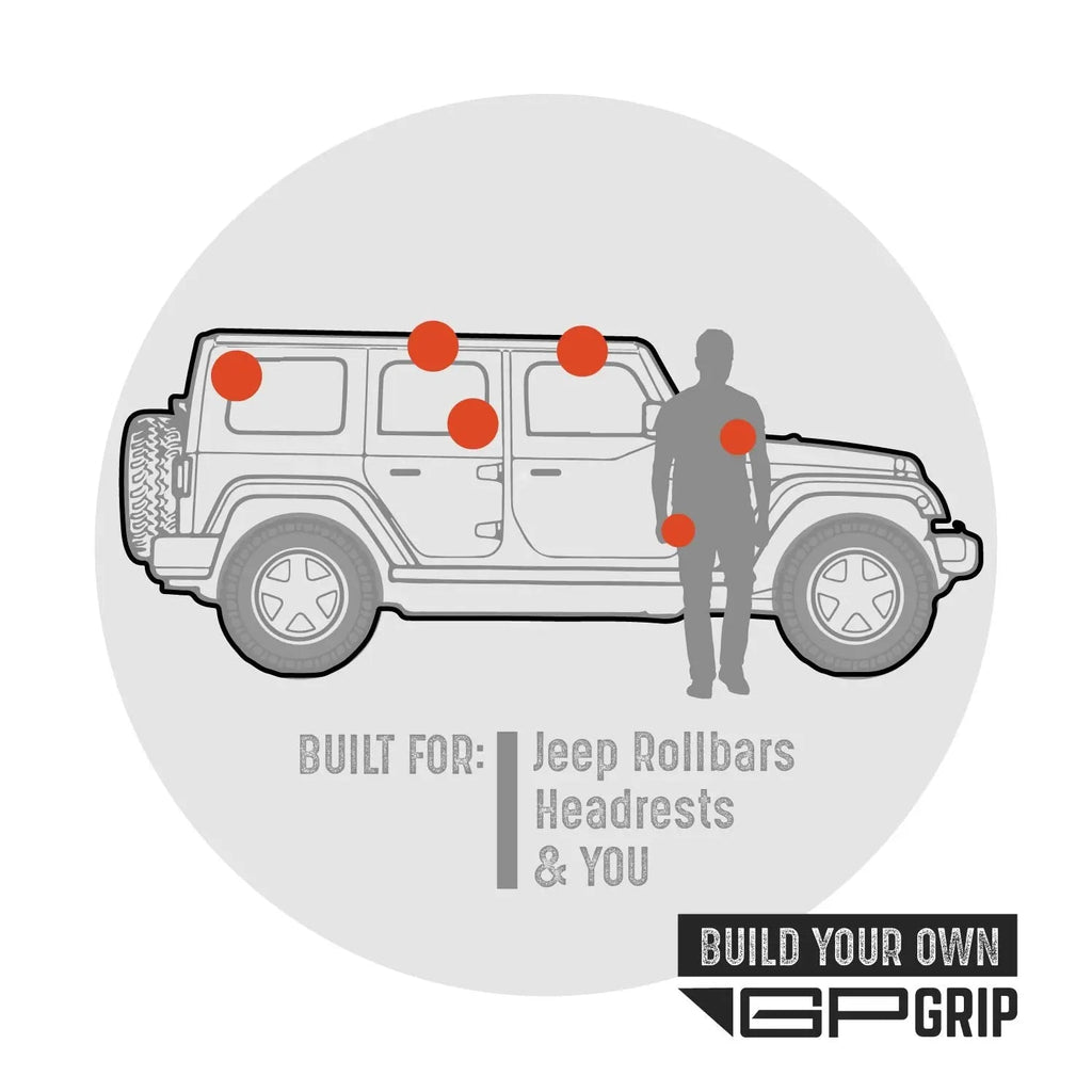 GPCA GP-Grip PRO Foldable Color Handles — Jeep Wrangler (2007–2023) — side view