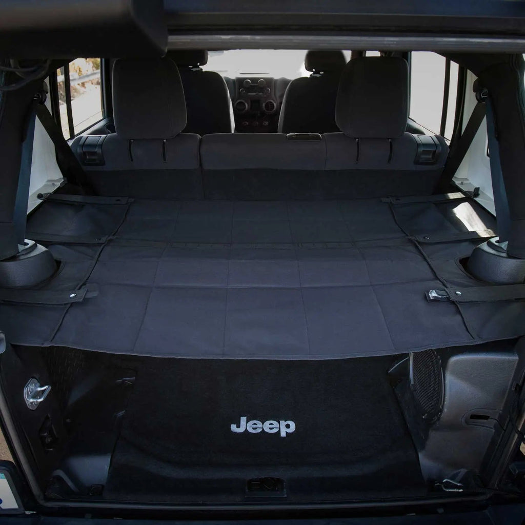 GPCA Jeep Wrangler JK 4DR Cargo Cover PRO (2007–2018) — in-use photo