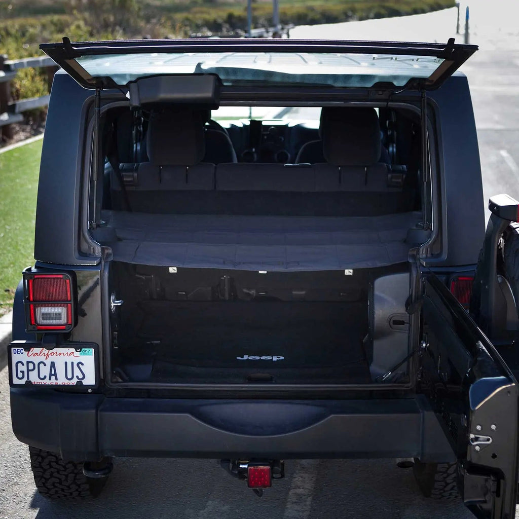 GPCA Jeep Wrangler JK 4DR Cargo Cover PRO (2007–2018) — back view