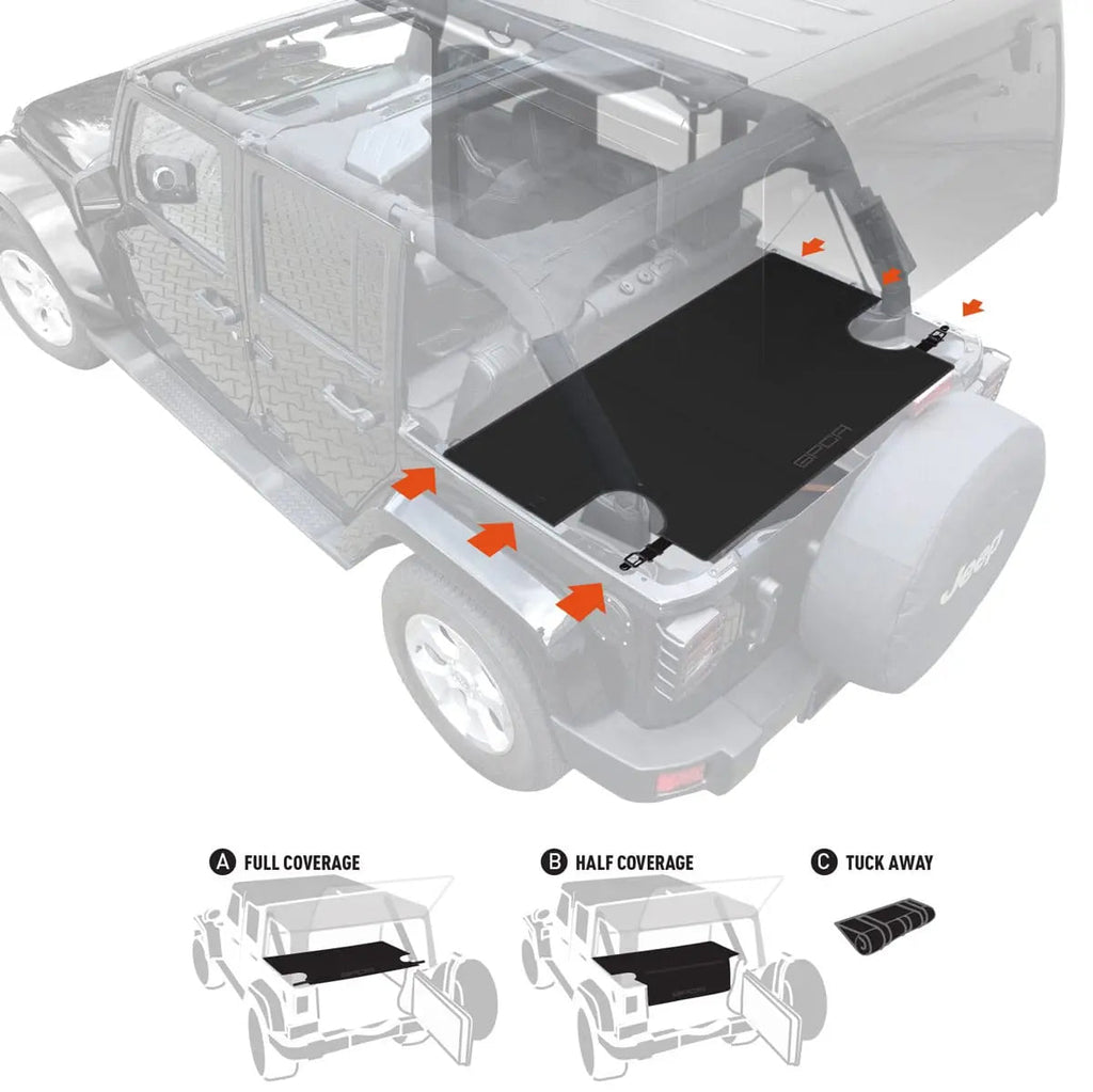 GPCA Jeep Wrangler JK 4DR Cargo Freedom Pack LITE (2007-2018) — detail close-up