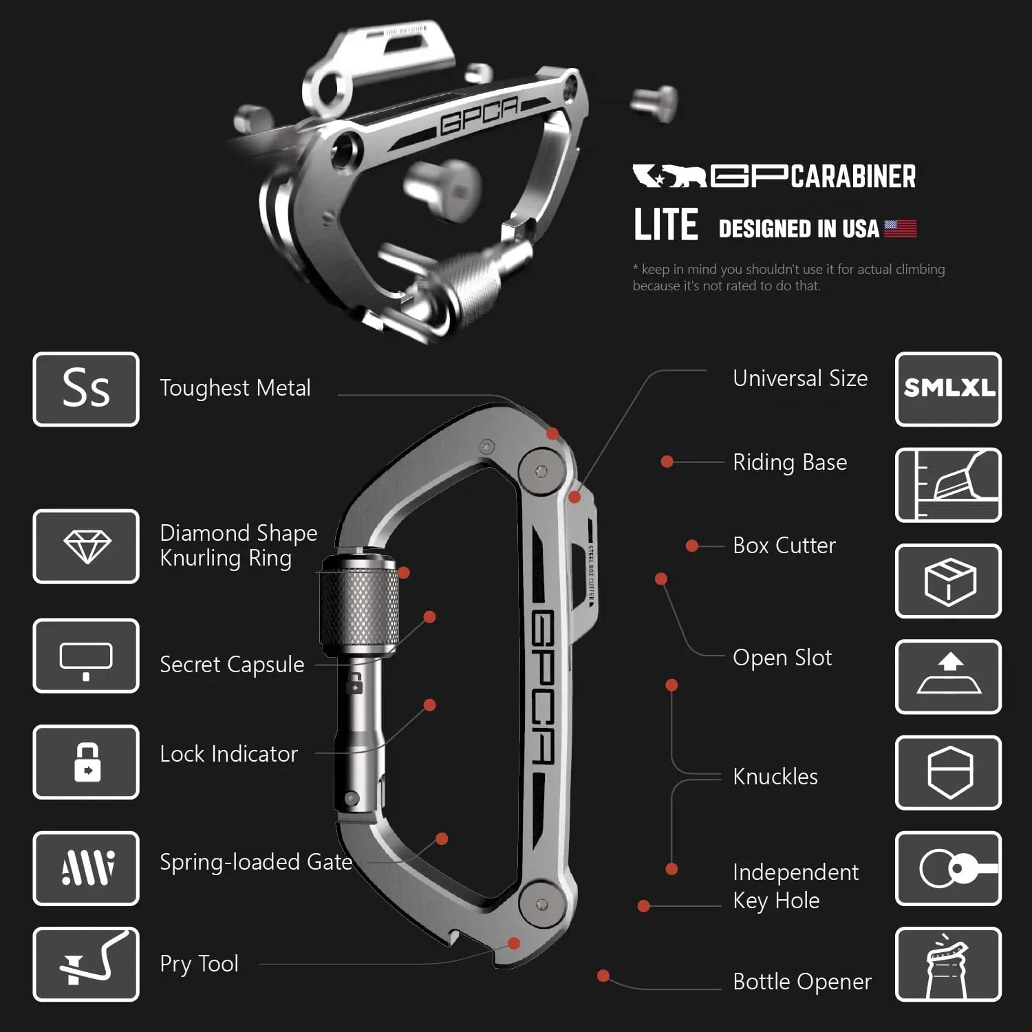 GPCA GPCA Carabiner LITE — comparison shot