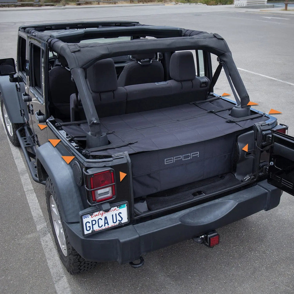 GPCA GPCA Jeep Wrangler JK 4DR Cargo Cover PRO Freedom Pack (2007-2018) — car gear category context