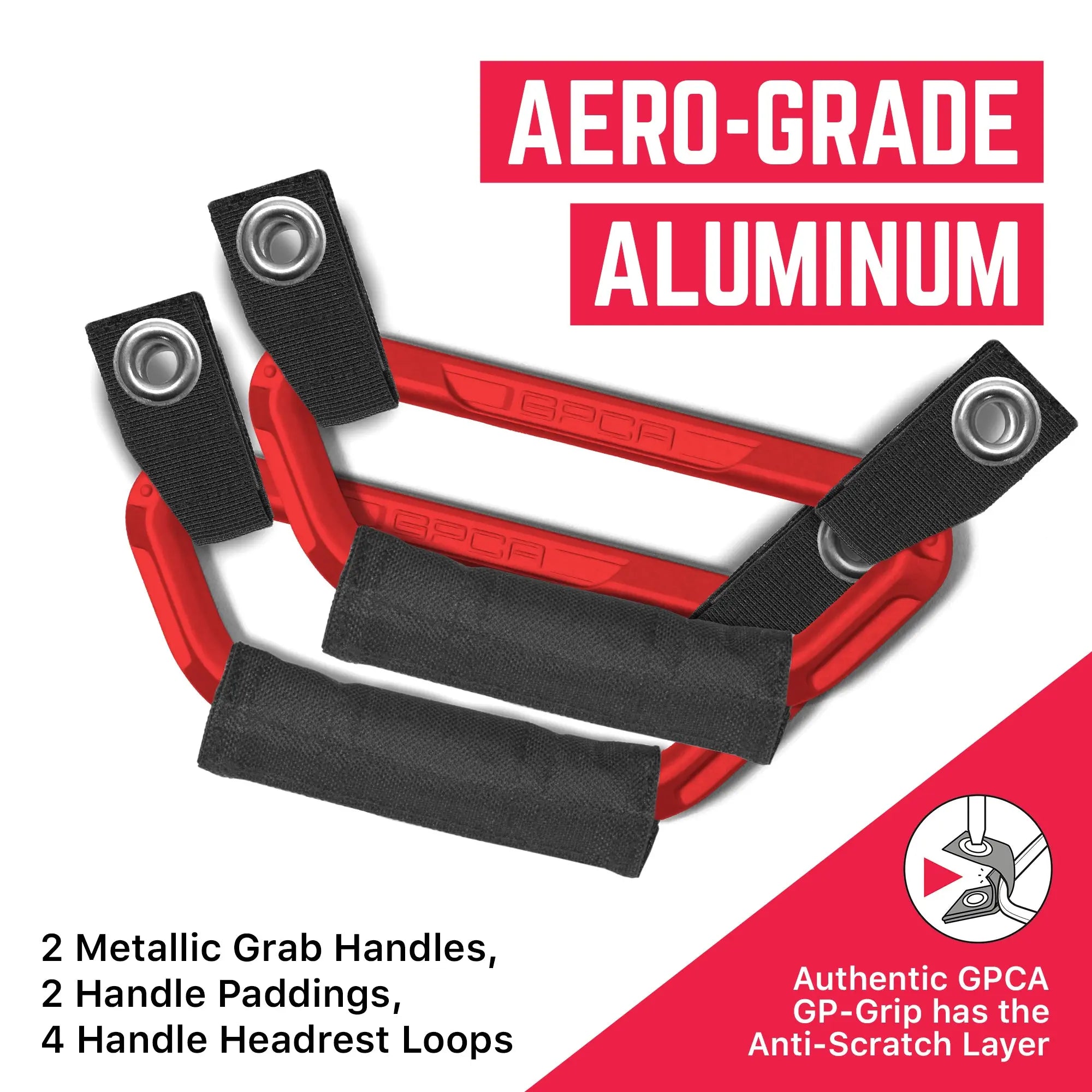 GPCA GP-Grip PRO Foldable Color Handles — Jeep Wrangler (2007–2023) — comparison shot