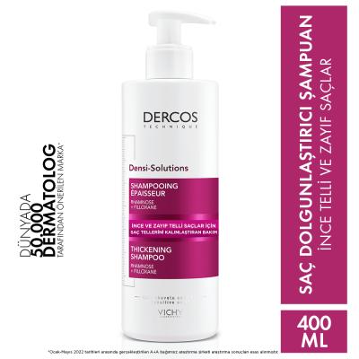 Vichy Densi Solutions Thickening Shampoo 400Ml - Hair Thickening & Volumizing for Fine or Limp Hair