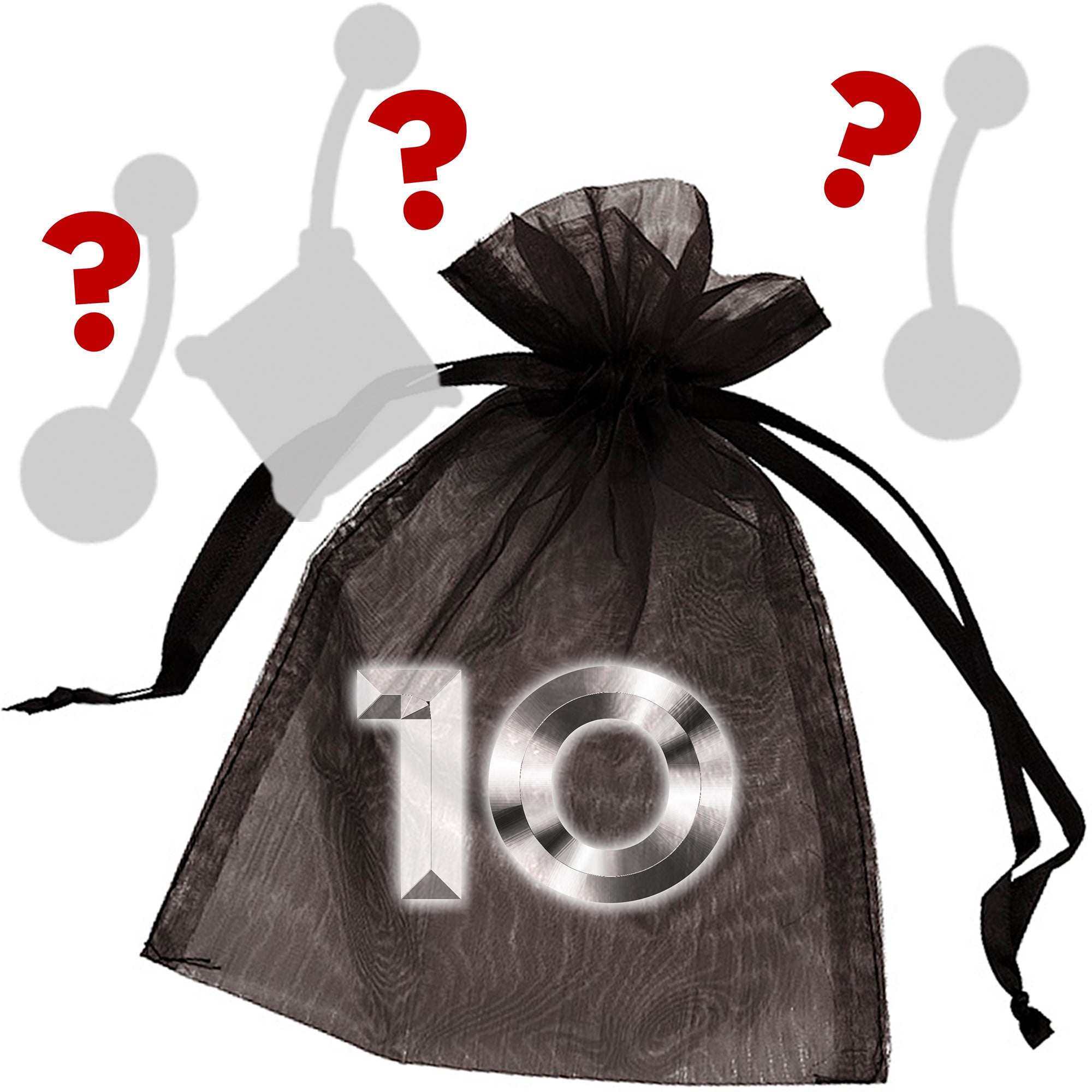 BodyCandy Mystery Grab Bag of 10 Belly Rings — main product shot