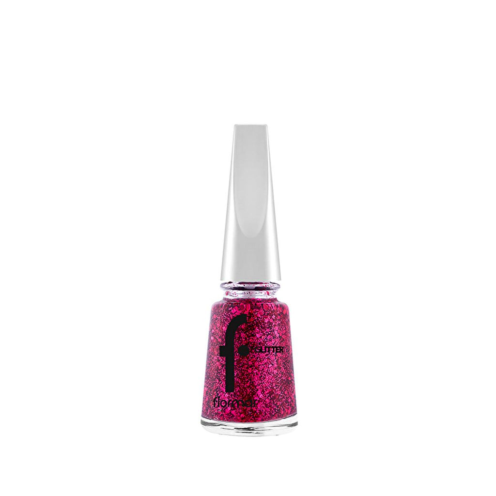 Flormar Glitter Semi-transparent Nail Polish - Semi-transparent Glitter Polish for Trendy Nail Art