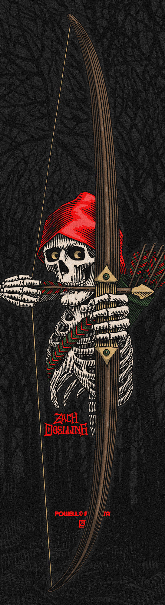 Powell Peralta Zach Doelling Archer Griptape - 9″x33″ Black