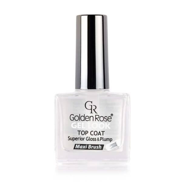 Golden Rose Gel Look Top Coat - Long-Lasting Glossy Nail Finish for Salon-Quality Nails
