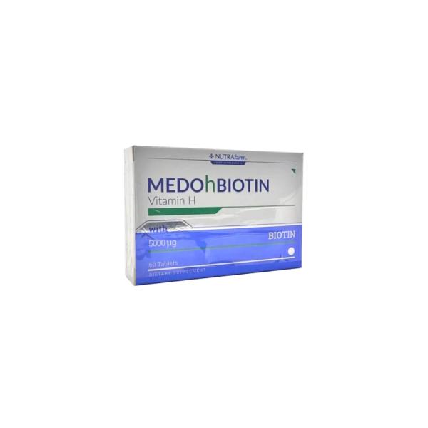 Nutrafarm Medohbiotin 2.5mg Biotin Supplement for Hair, Skin, and Nails - 60 Tablets