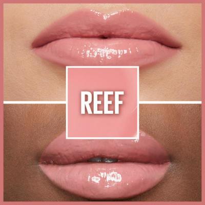 Maybelline New York Lifter Gloss - Hyaluronic Acid Lip Gloss for Moisturizing & Lifting Effect - Reef Color