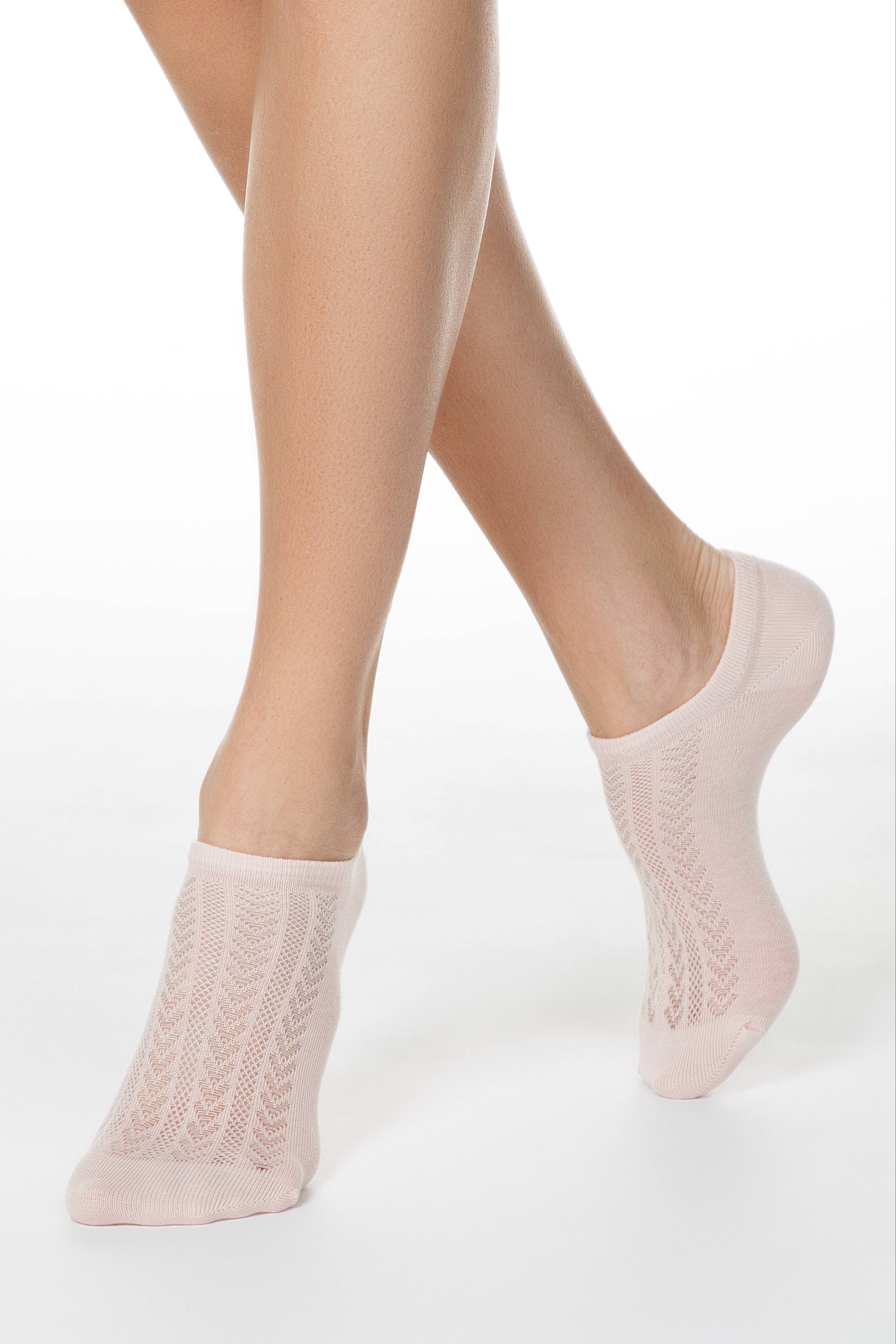 TheRanok.com Cotton Ankle Socks Conte Active - 179 Openwork Weave — in-use photo