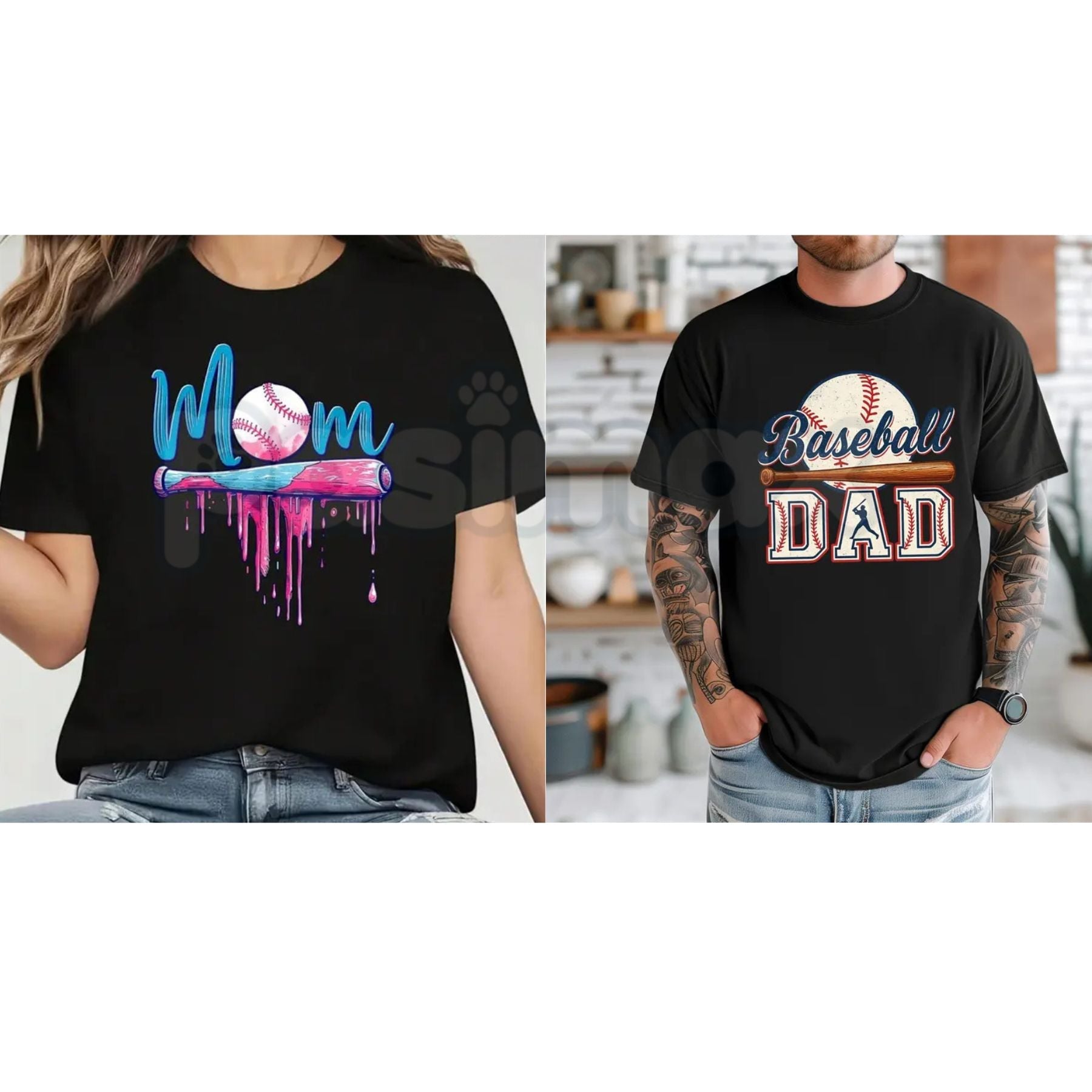 Pasimax "Game Day Hero" Baseball Mom & Dad T-Shirt — main product shot