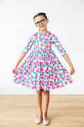 Mila & Rose ® SALE Garden Glow 3/4 Sleeve Pocket Twirl Dress — main product shot
