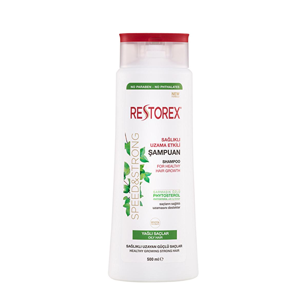 Restorex Oily Hair Shampoo for Healthy Hair Growth - 500ml, Niacinamid Enriched, Daily Hair Care