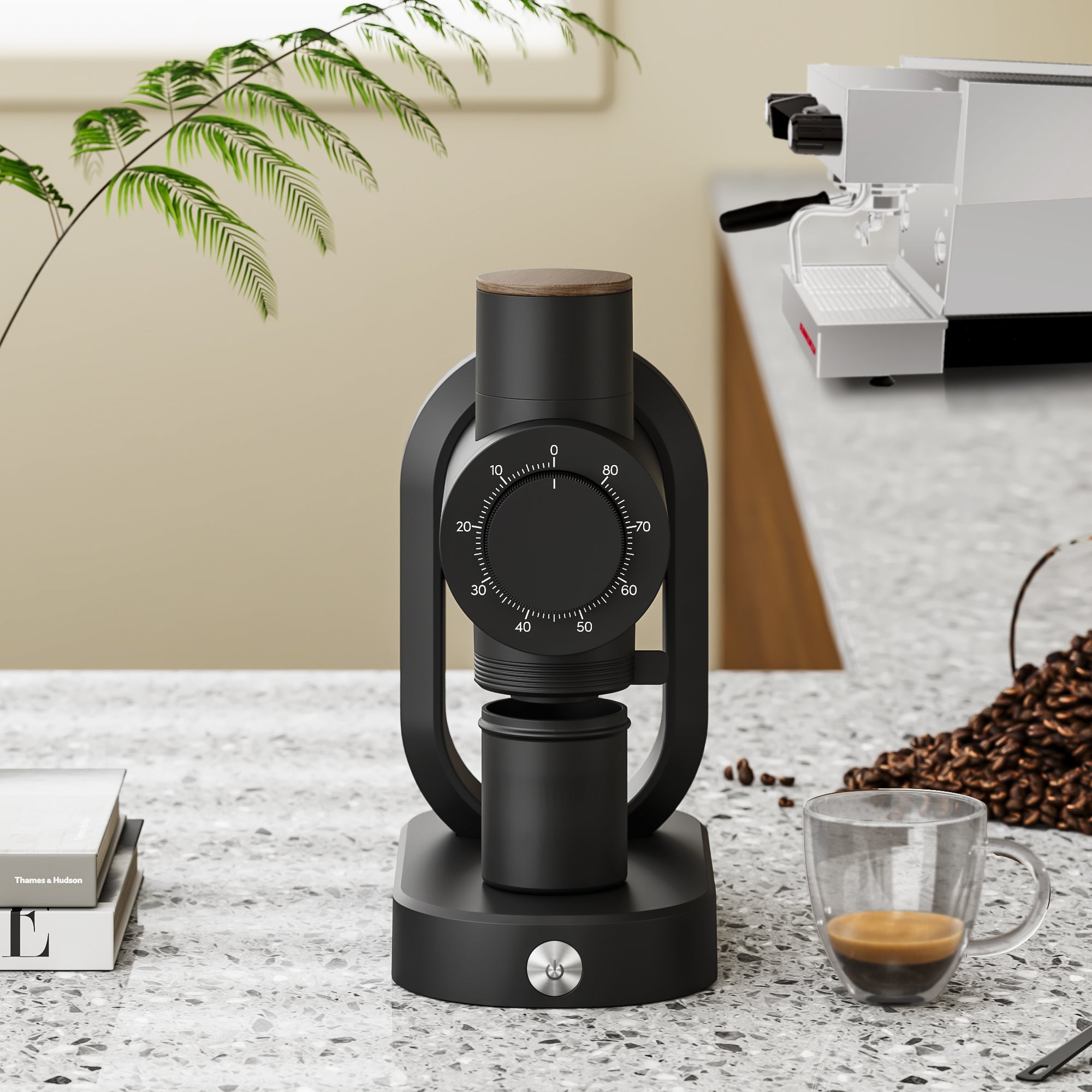 Geimori GU64 Gen2 Single Dose Coffee Grinder with 64mm Flat Burr, Anti-Static Design, Stepless Adjustment, Adjustable RPM, Ze