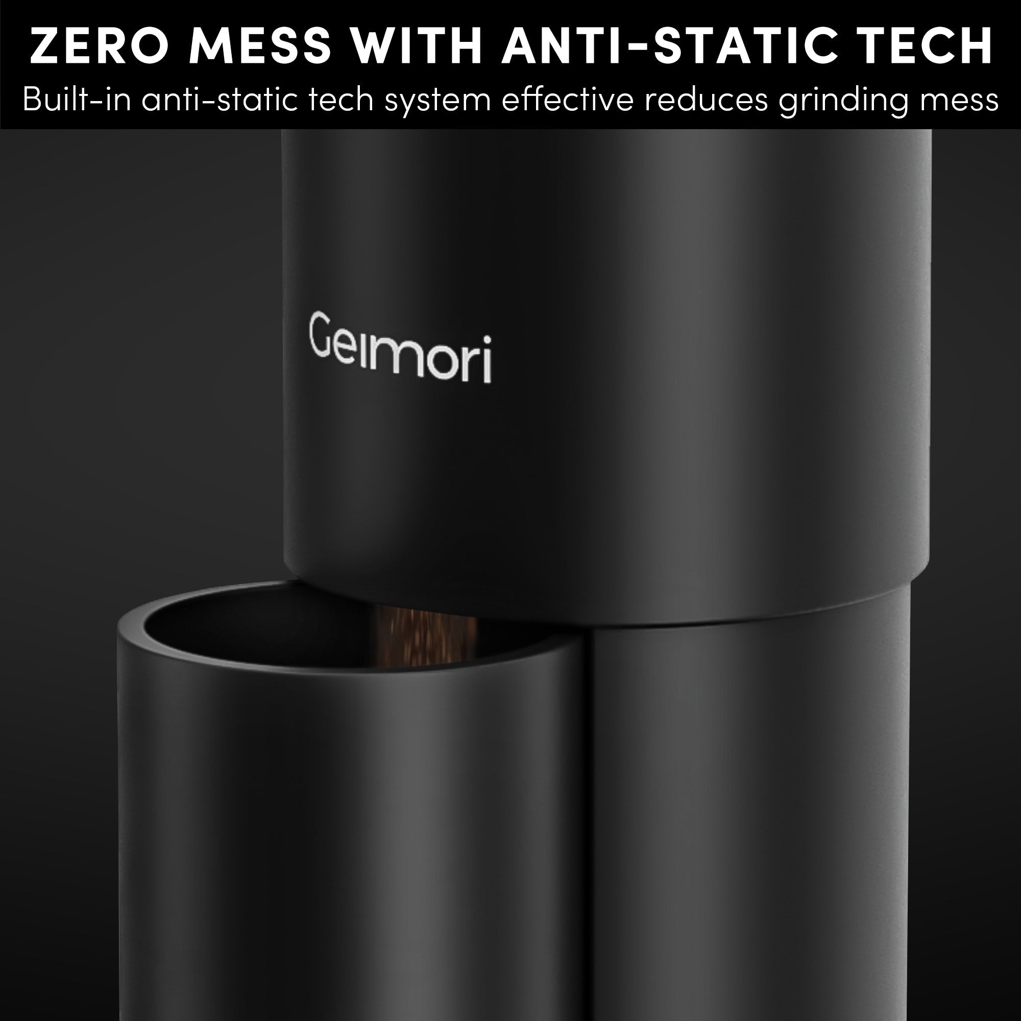 Geimori T38 Plus-The True Pro Grade Portable Coffee Grinder with 38mm Conical Burr, Anti-Static Tech, Stepless Grind Settings
