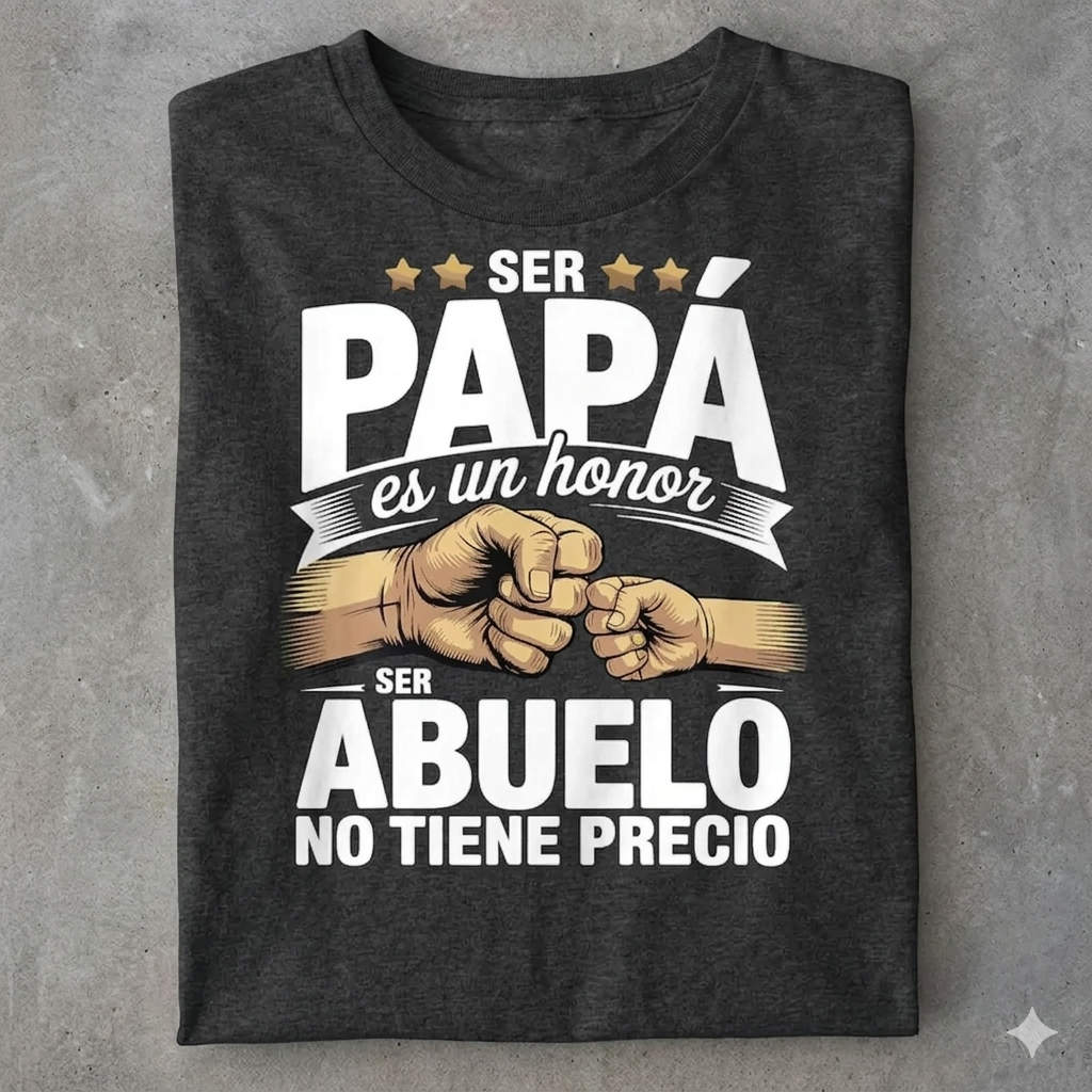 Camiseta de Hombre Ser Papa Es Un Honor Ser Abuelo – Regalo de Día del Padre Retro Grandpa Graphic Tee