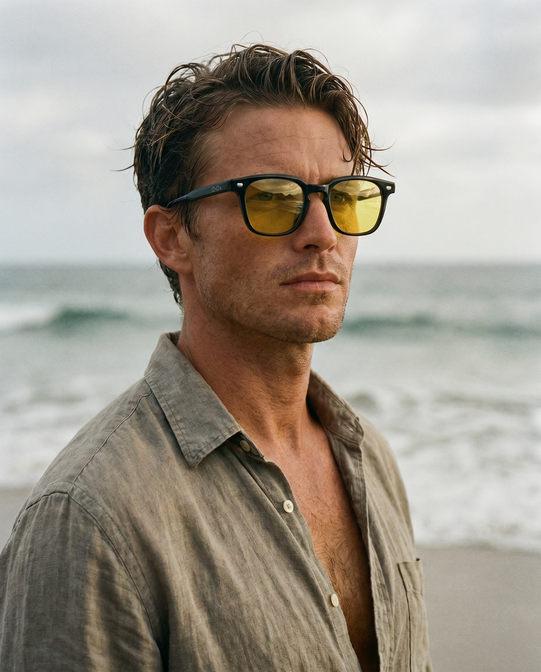 JESSIE Yellow Polarized Wayfarer Sunglasses