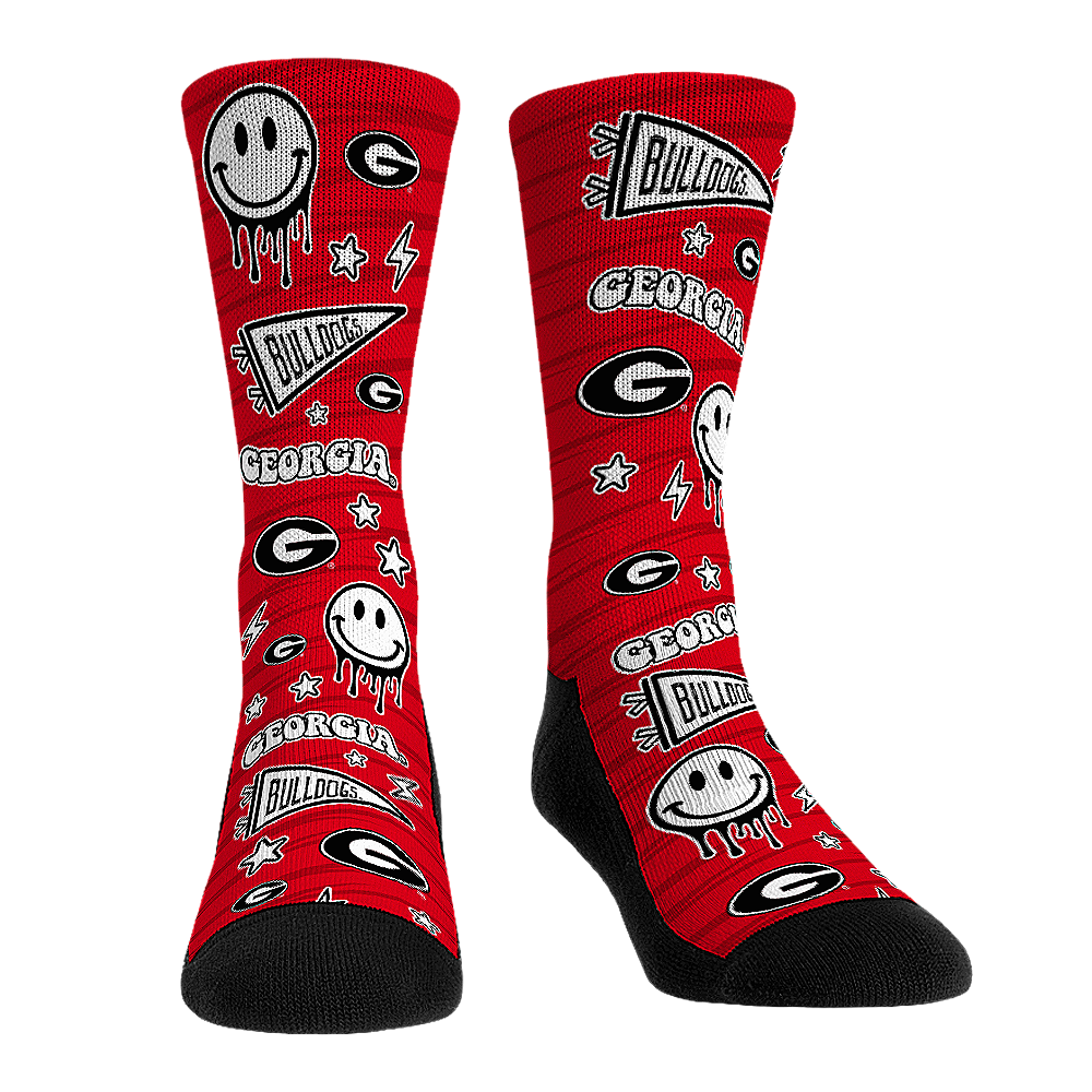 Rock 'Em Socks Rock 'Em Socks Georgia Bulldogs - Smiley Stickers — main product shot