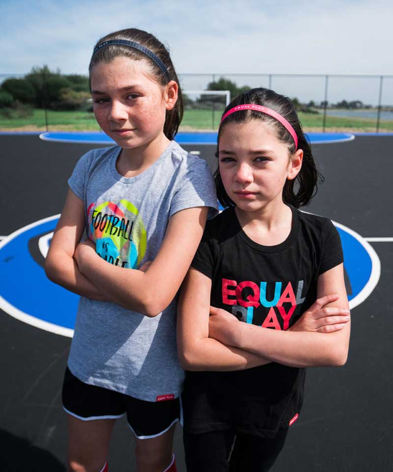 Goal Five Equal Play Girls' Black T Shirt — lifestyle context