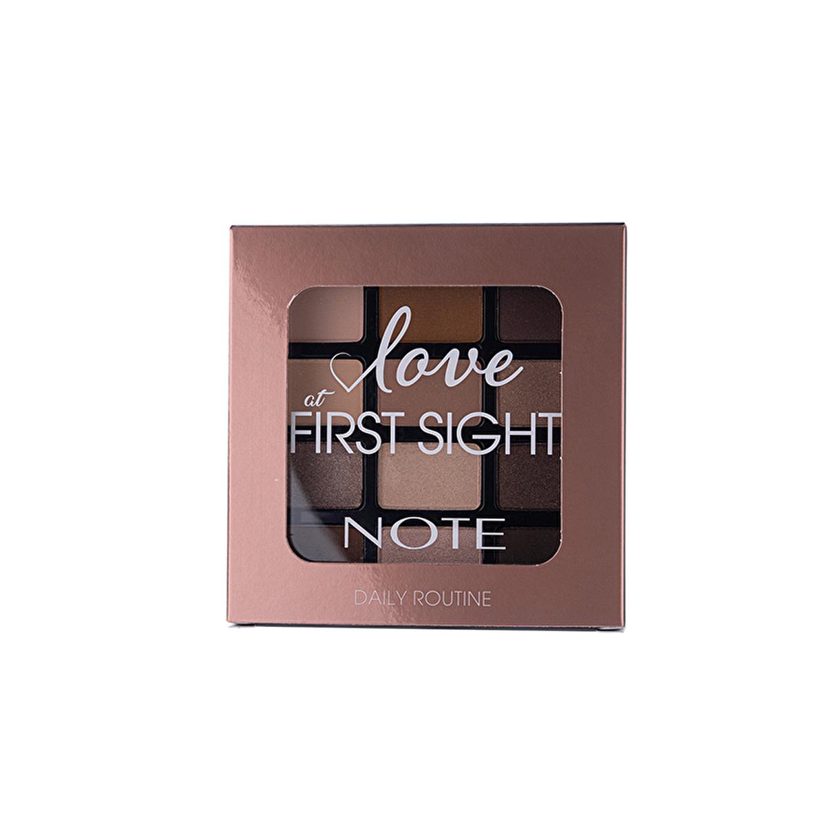Note Cosmetics Love at First Sight Eyeshadow Palette - 12 Highly Pigmented Colors, Matte, Metallic & Shimmer - Long Lasting & Vitamin E Infused