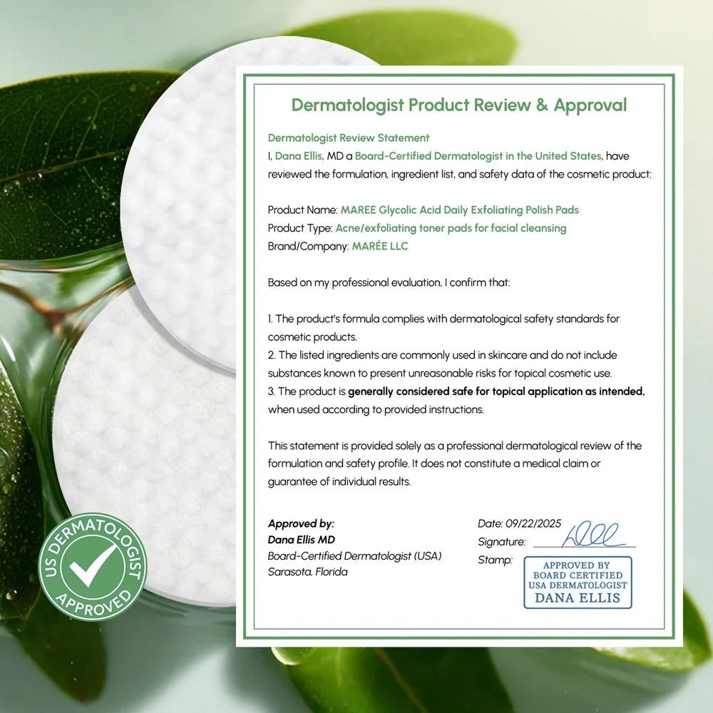 Maree Glycolic Acid Exfoliating Pads — side view