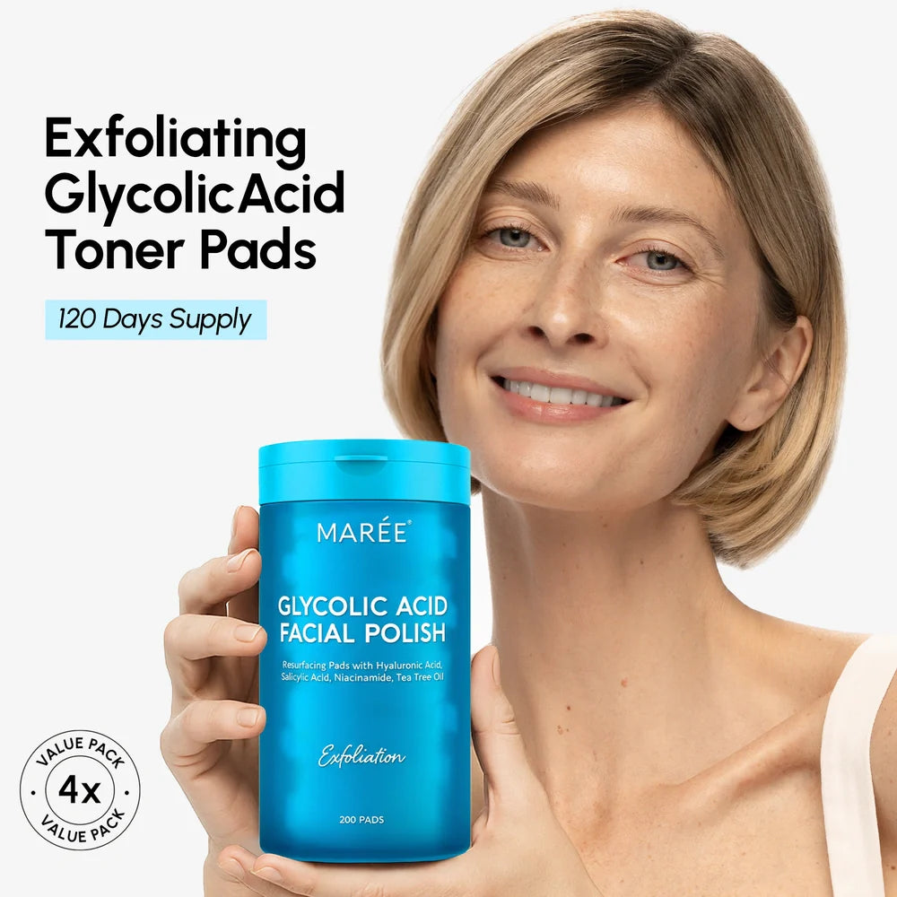 Maree Glycolic Acid Pads 200 PCS — detail close-up