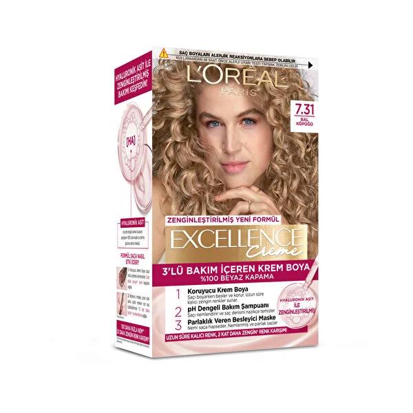 L'OrŽal Paris Excellence Creme Hair Dye - 100% Grey Coverage, Nourishing Hyaluronic Acid Formula