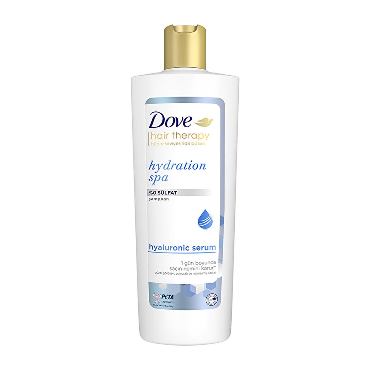 Dove Hair Therapy Hydration Spa Shampoo: Intense Moisture for Dry & Damaged Hair - Hyaluronic Acid, Deep Scalp Care, Stronger Hair