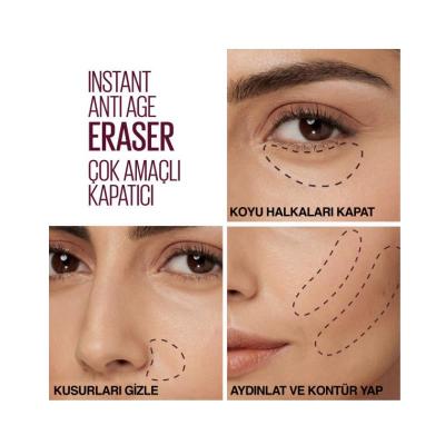 Maybelline New York Instant Anti Age Eraser Concealer - Conceals Dark Circles & Fine Lines, Brightens Skin