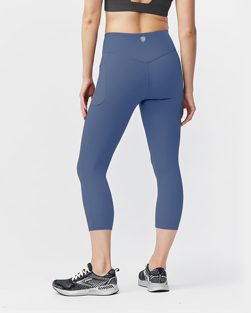 Goal Five Go Again Women's Cropped Leggings Length 21" — product on model