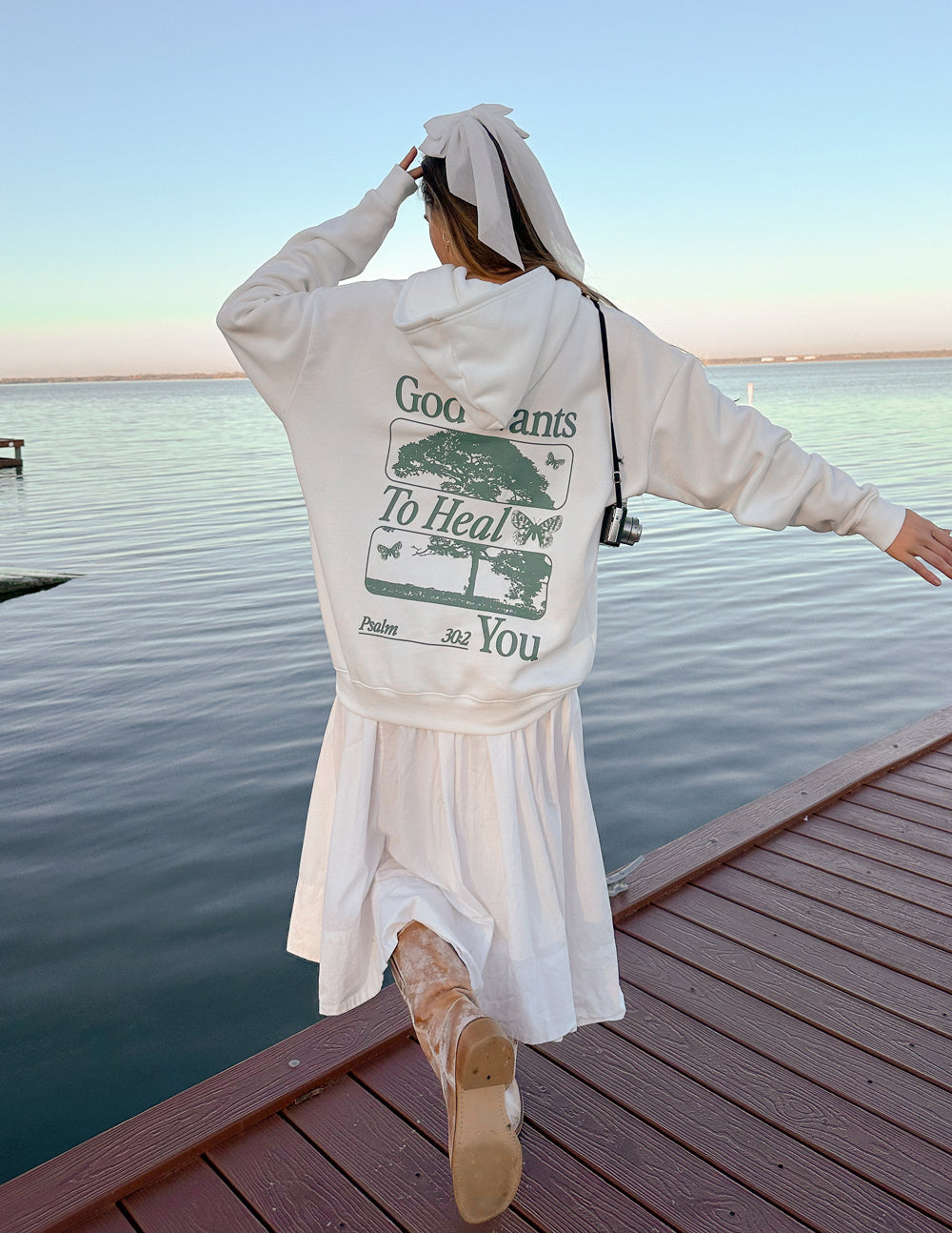 Elevated Faith God Heals Unisex Hoodie — detail shot 6