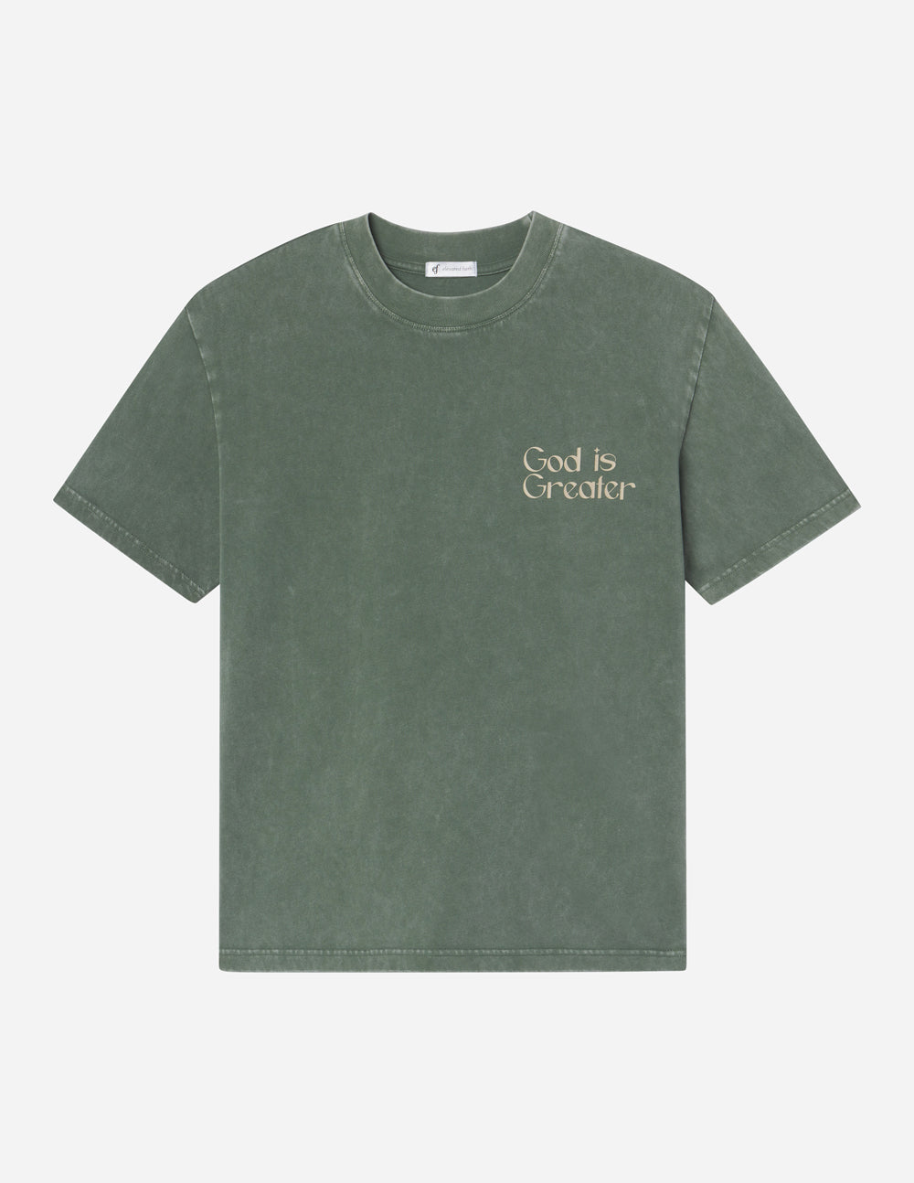 Elevated Faith God Is Greater Unisex Tee — comparison shot