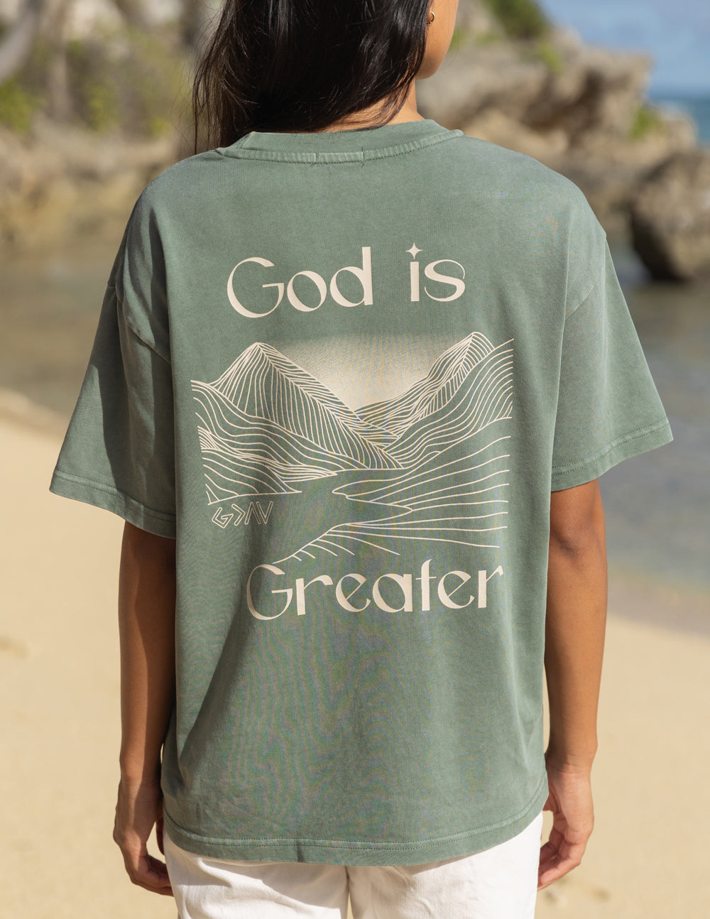 Elevated Faith God Is Greater Unisex Tee — main product shot
