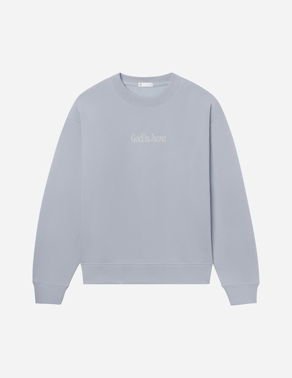 Elevated Faith God Is Here Unisex Crewneck — detail shot 10