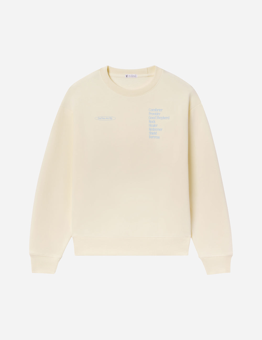 Elevated Faith God Is My Everything Unisex Crewneck — in-use photo