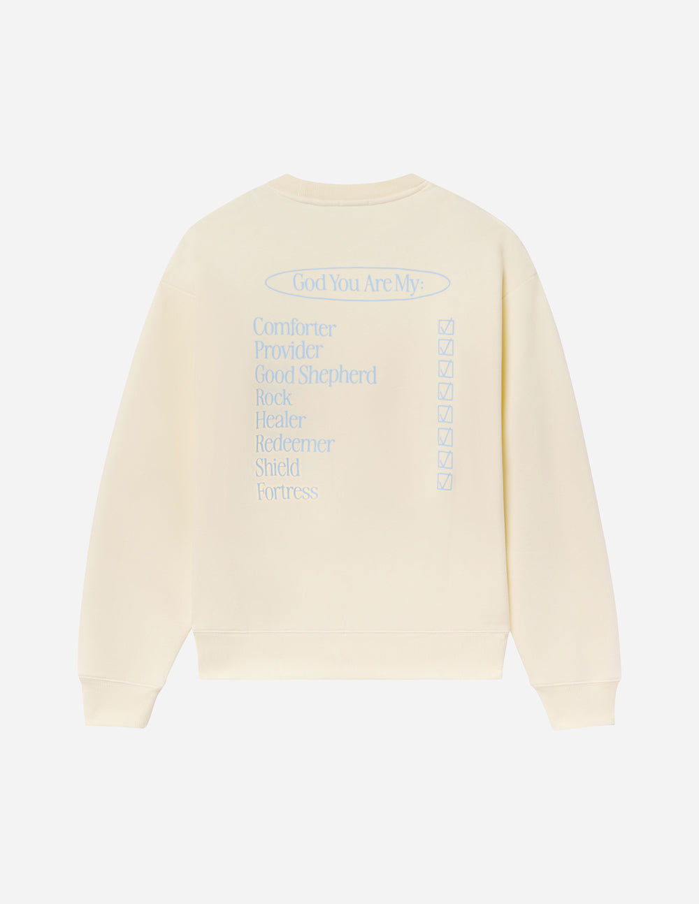Elevated Faith God Is My Everything Unisex Crewneck — size reference