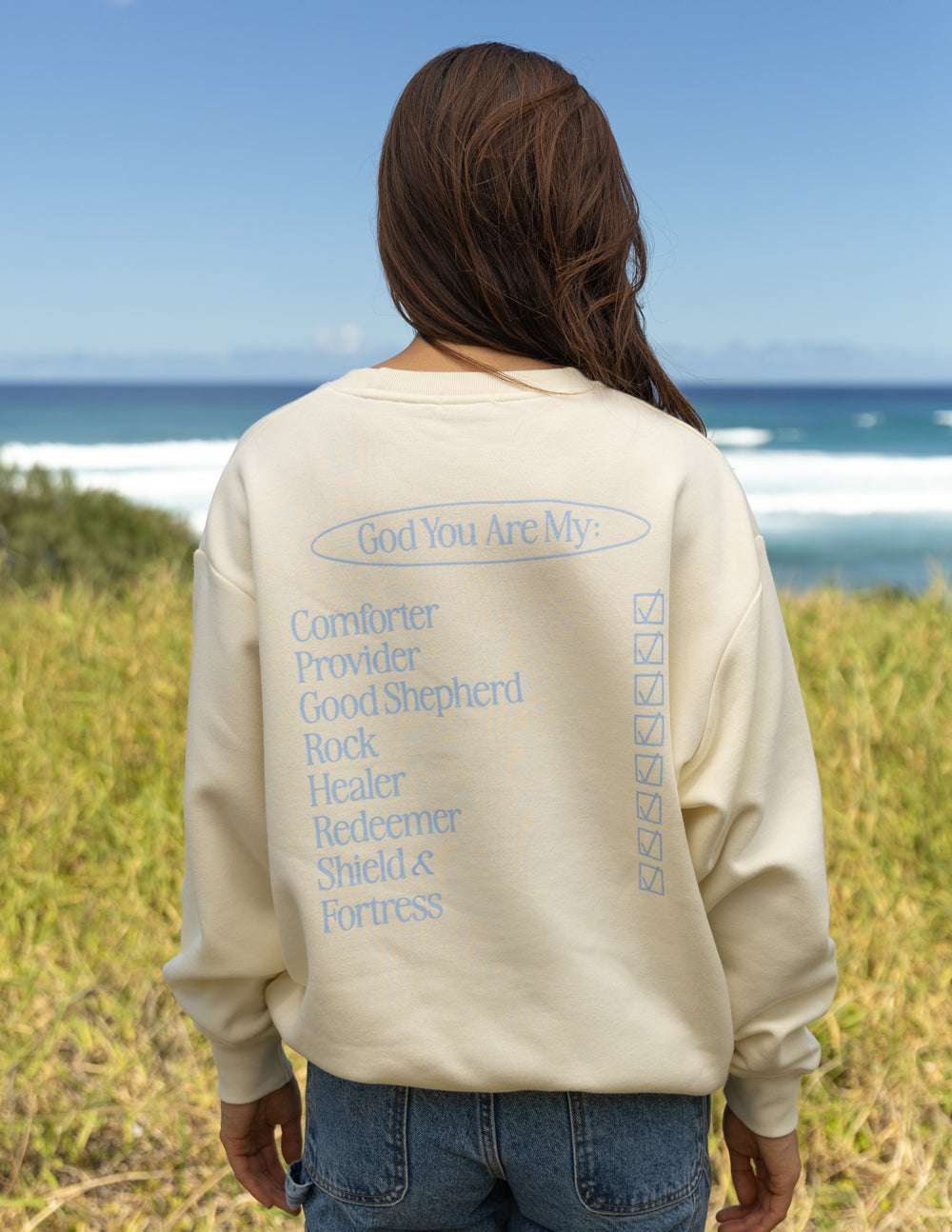 Elevated Faith God Is My Everything Unisex Crewneck — lifestyle context