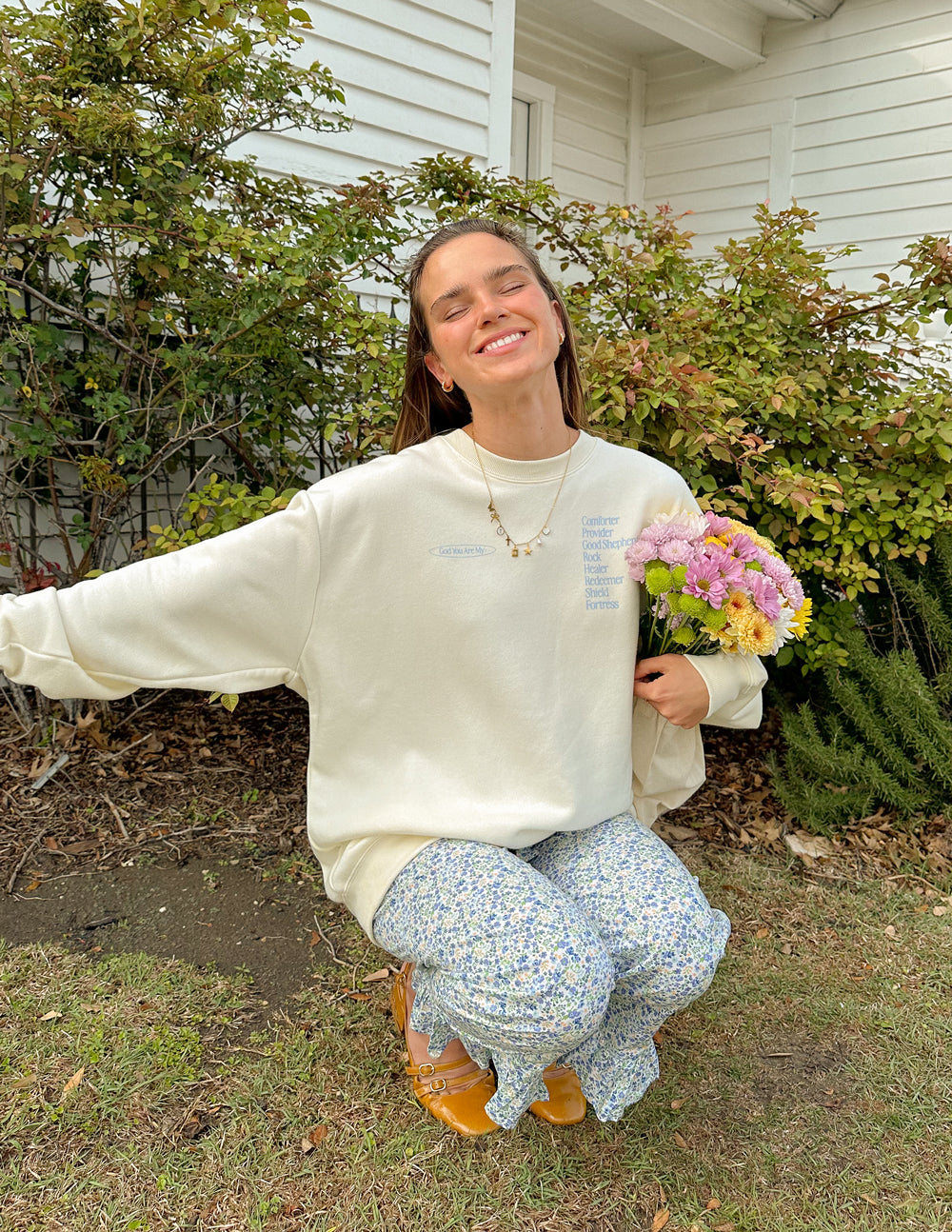 Elevated Faith God Is My Everything Unisex Crewneck — alternative angle