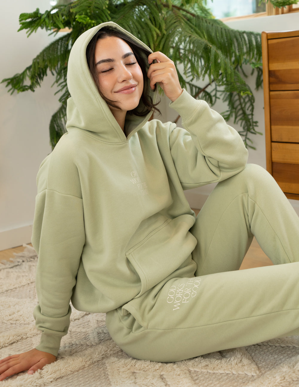 Elevated Faith God Works for the Good Unisex Sweatpant — detail close-up