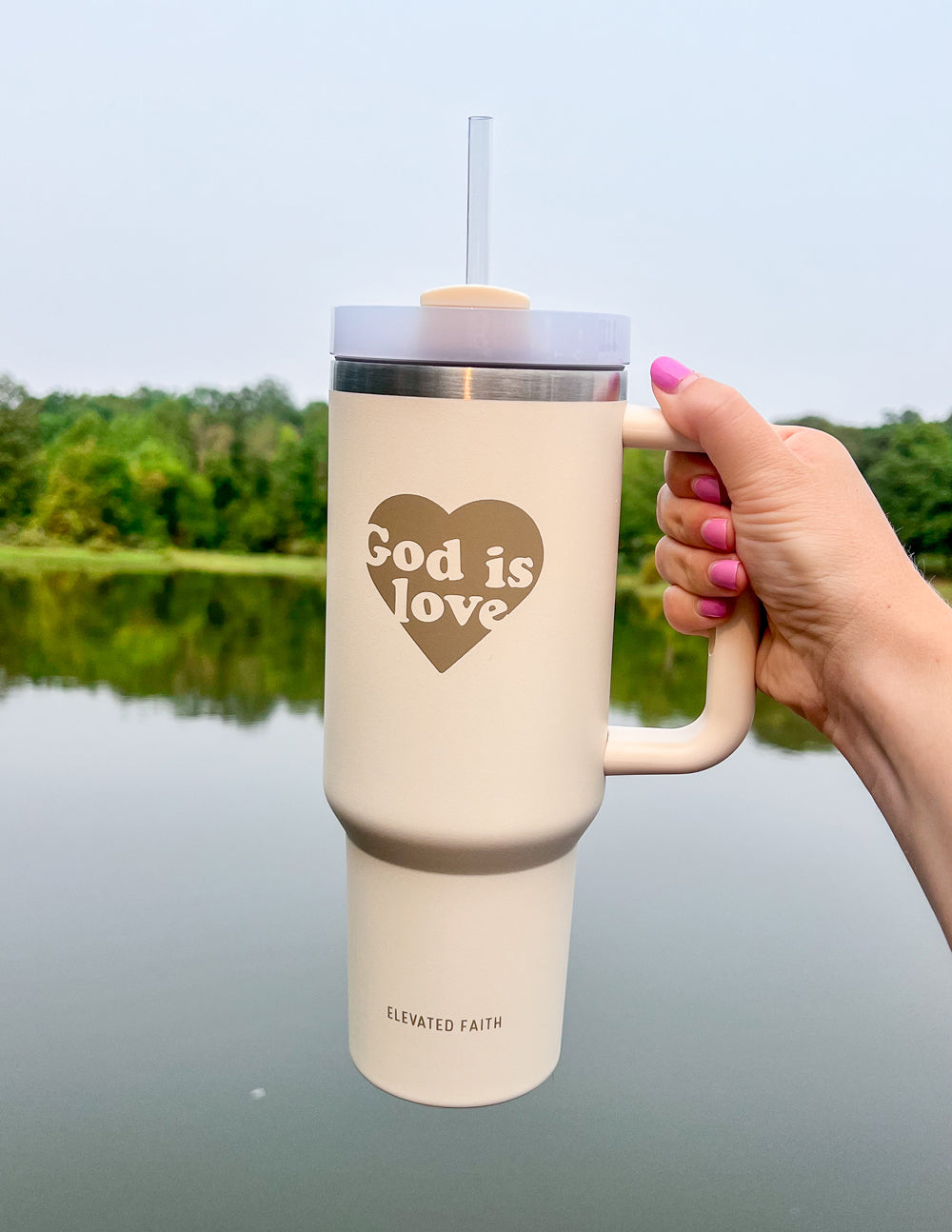 Elevated Faith God is Love 40 oz Tumbler — alternative angle