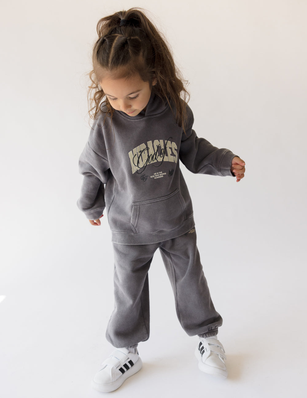 Elevated Faith God of Miracles Kids Hoodie — alternative angle