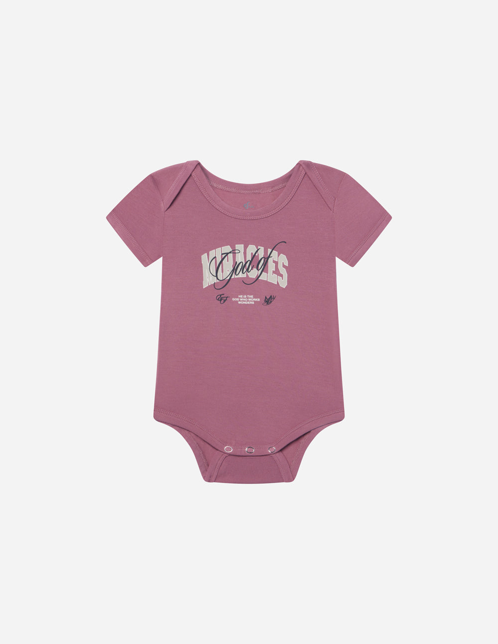 Elevated Faith God of Miracles Onesie — back view