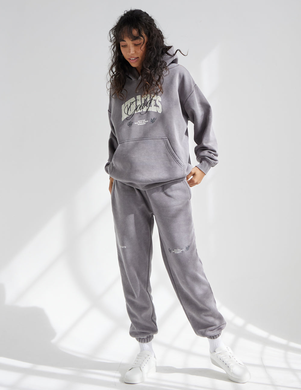 Elevated Faith God of Miracles Unisex Sweatpant — detail close-up